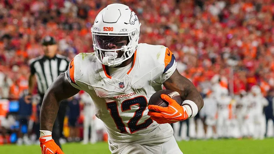 Denver Broncos running back RJ Harvey fantasy football